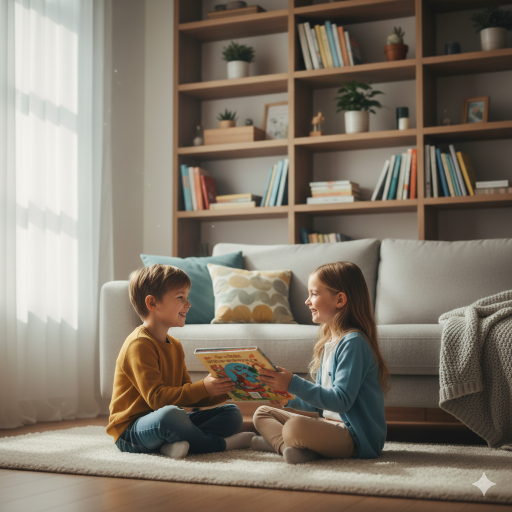 Partage de livres entre enfants