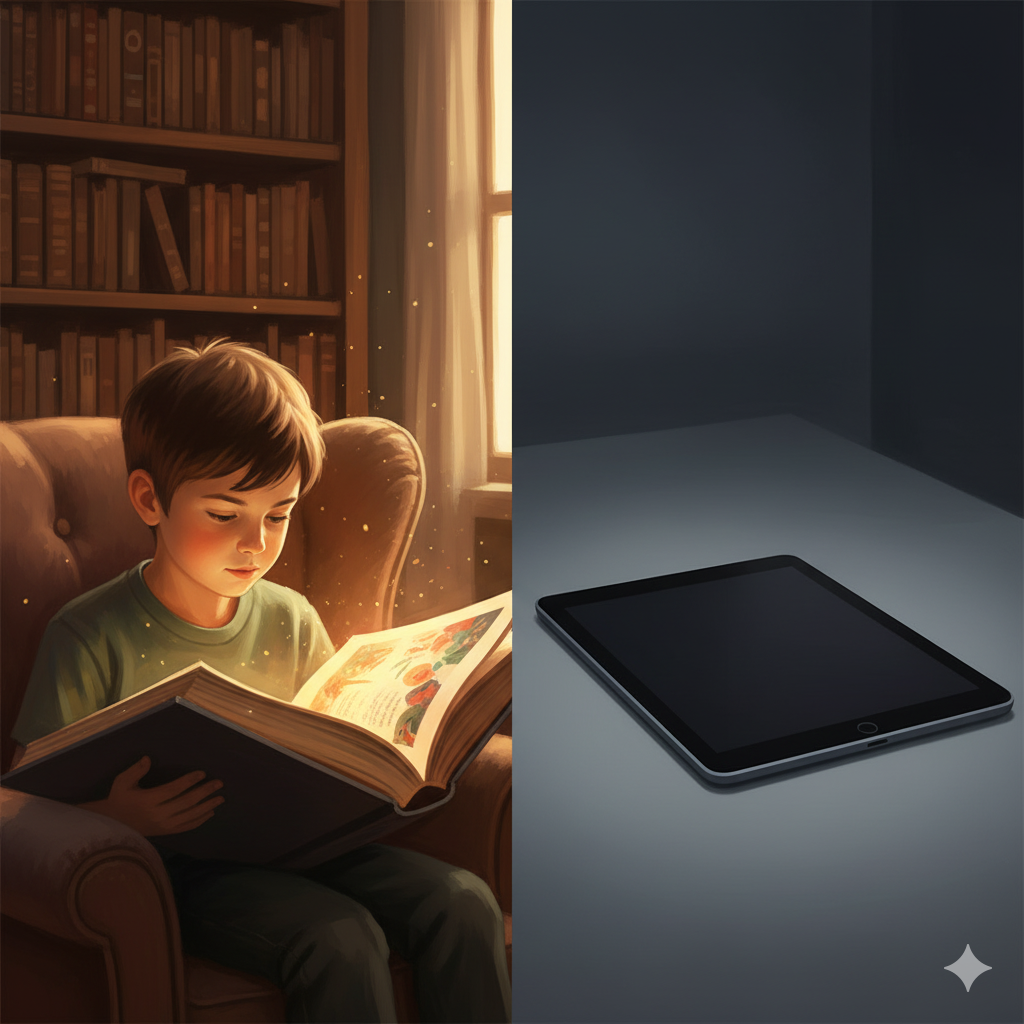 Liseuse vs livre pour enfants